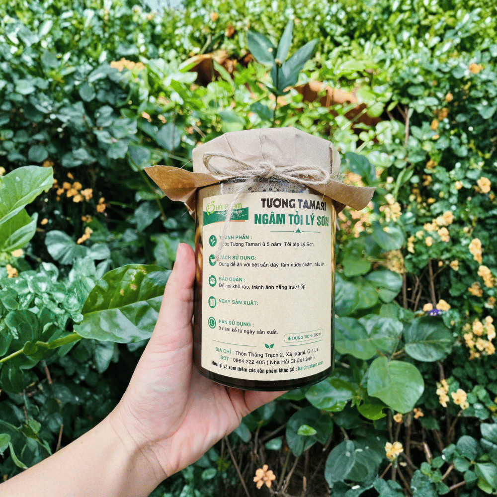 Tương Tamari Ngâm Tỏi Lý Sơn (Hũ nhỏ 500ML)_thumbnail_1