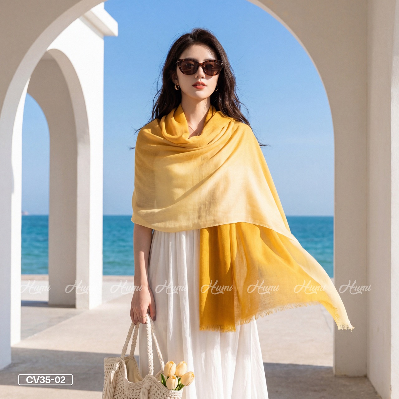 KHĂN COTTON PHA MÀU CHO NỮ (CV35-02)_thumbnail_4