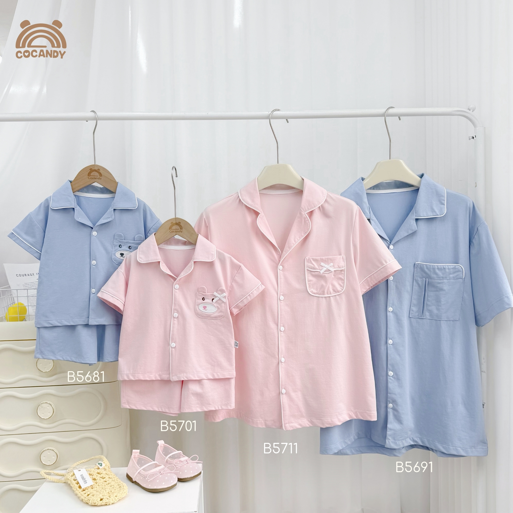 Bộ cộc pijama XANH túi ngực li cong NAM_thumbnail_3