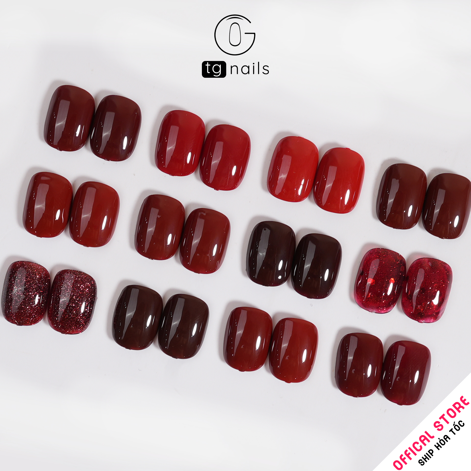 Combo 12 màu đỏ TG Nails kèm bảng màu_thumbnail_3