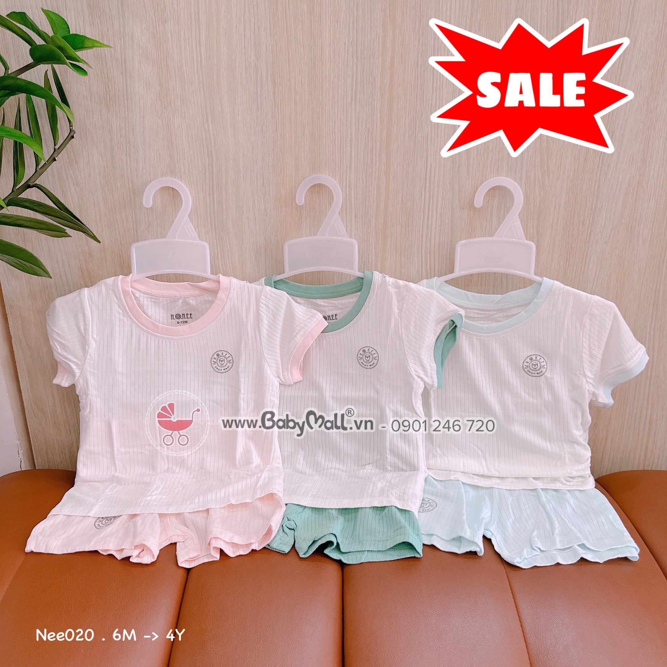 SALE - Bộ cộc tay bo Modal HRNEE