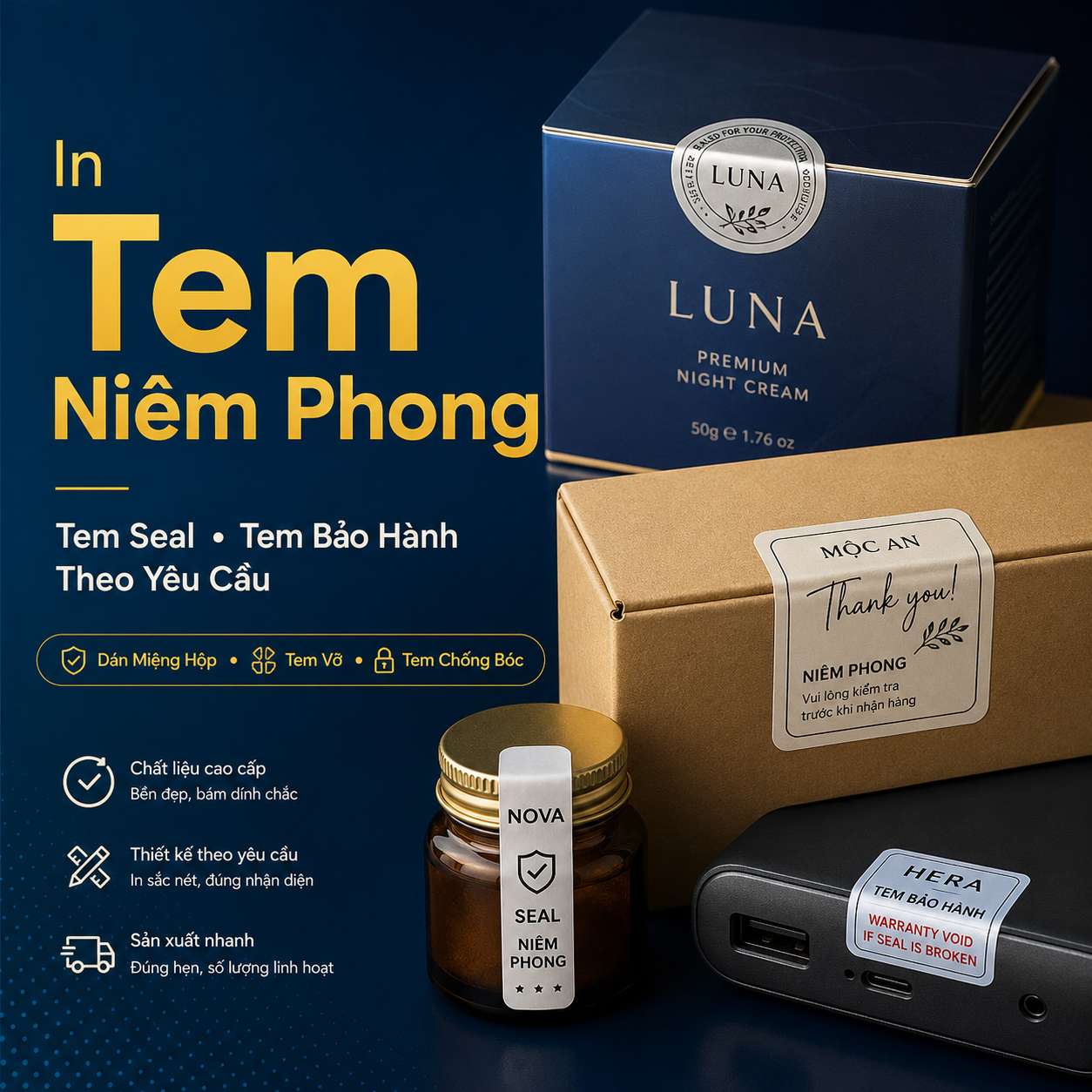 In Tem Niêm Phong, Tem Seal, Tem Bảo Hành TPHCM