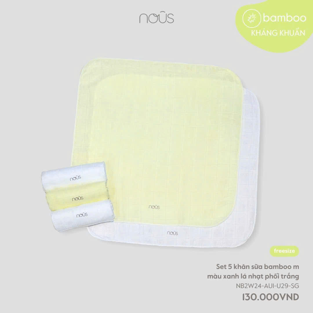 Hộp 5 khăn sữa Bamboo NOUS_thumbnail_5