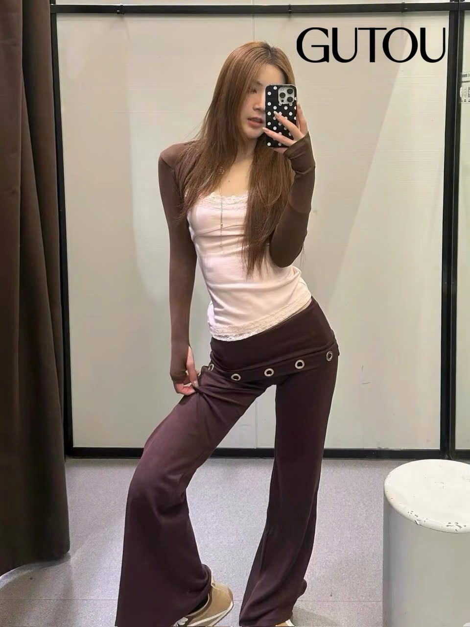 [ GUTOU ] Áo Hai Dây Viền Ren Phối Khoác_thumbnail_6