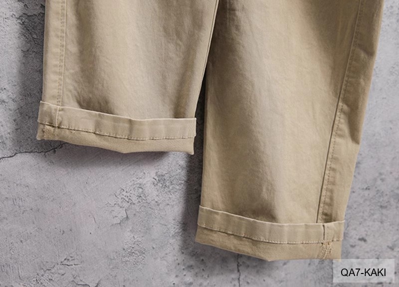QA7 - Quần Ống Rộng Nam Phong Cách Nhật Bản Cổ Điển, Chất Cotton Mềm Mại, Dễ Phối Đồ 4 Mùa_thumbnail_9