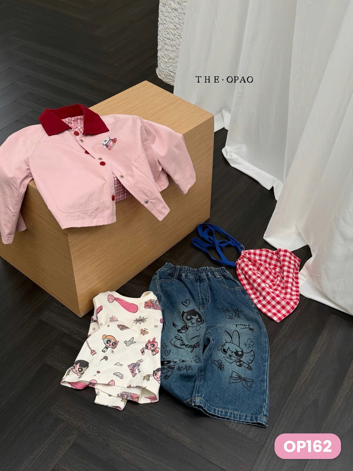 OP162 - Quần jean in hoạ tiết hãng Opao 6131 (Sz90-130)