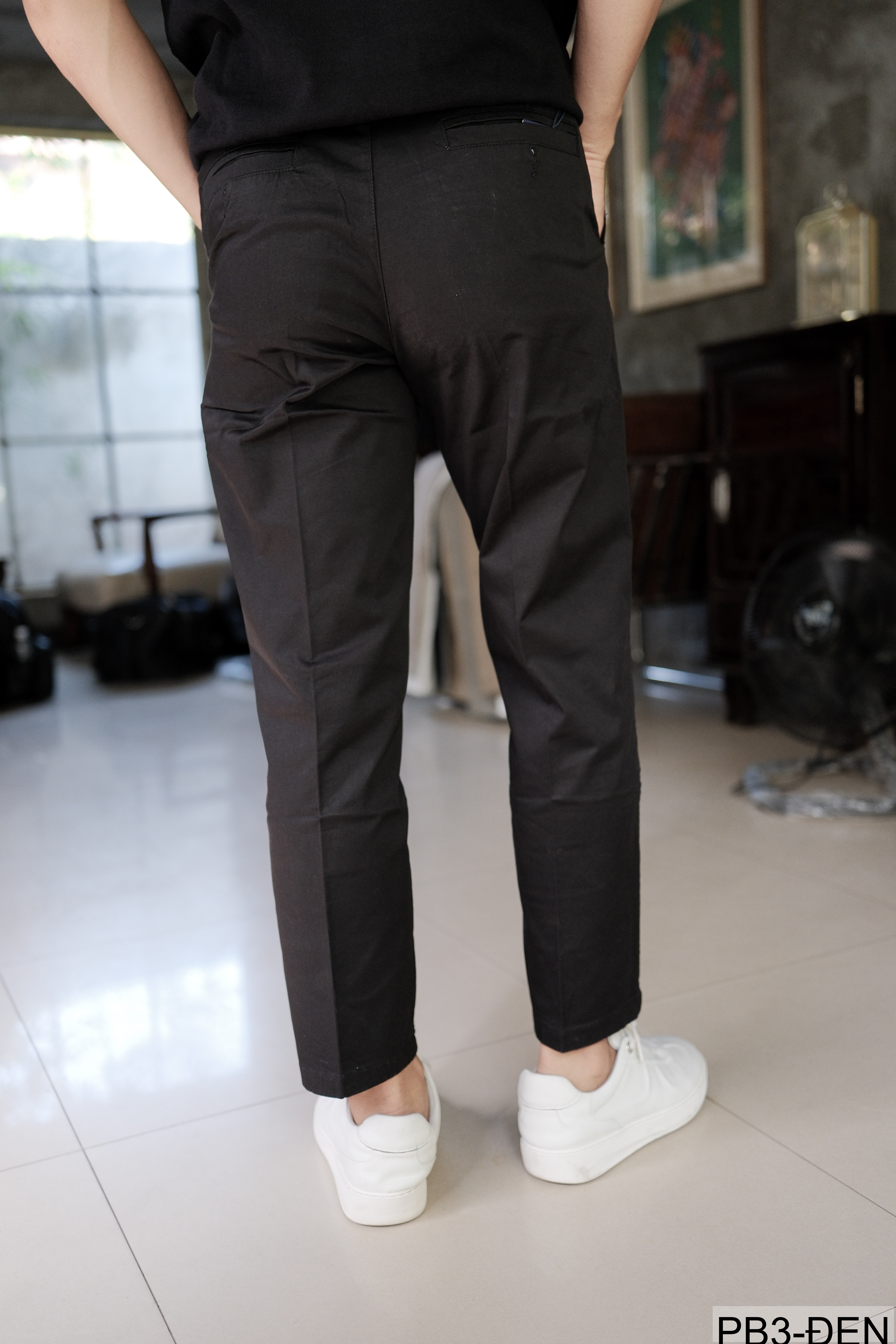 PB3 - Quần ống đứng nam màu trơn, chất cotton co giãn nhẹ, dáng regular fit, phong cách streetwear_thumbnail_8