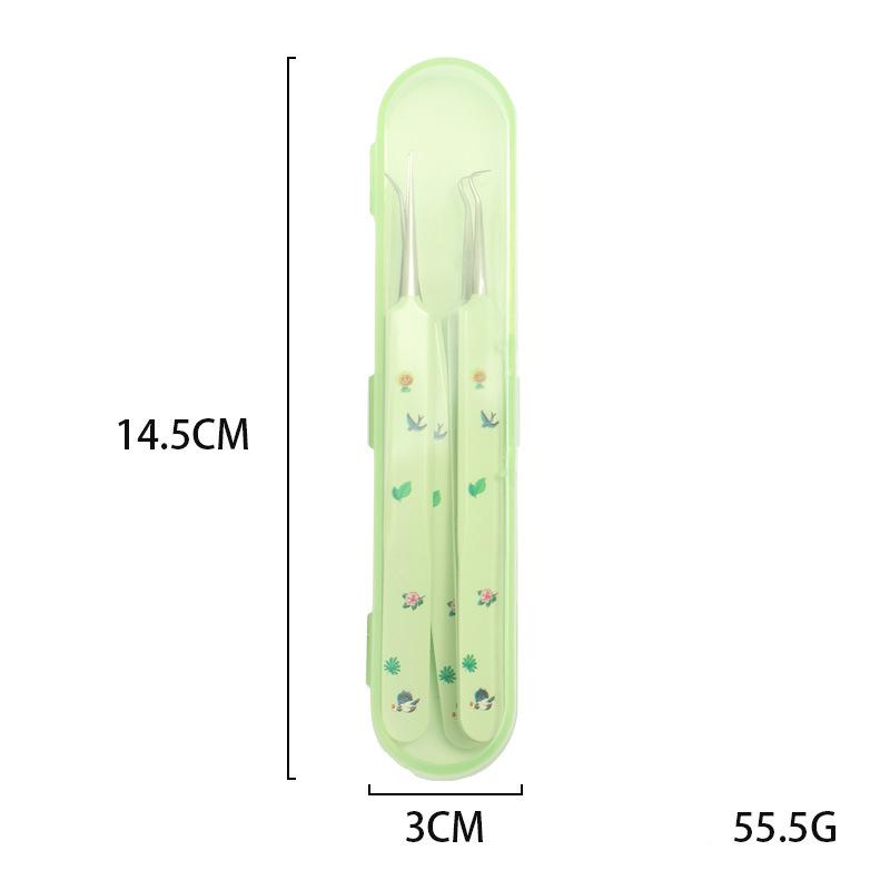 TLM Bộ Nhíp Gắp Mụn Loại Bỏ Mụn Đầu Đen Kẹp Lỗ Chân Lông Siêu Mịn Có Độ Chính Xác Cao Nhíp Thẩm Mỹ Viện Cùng Kẹp Mụn Bằng Thép Không Gỉ 4 Màu Tùy Chọn Kẹp Chặt Chính Xác Và Dễ Dàng_thumbnail_2