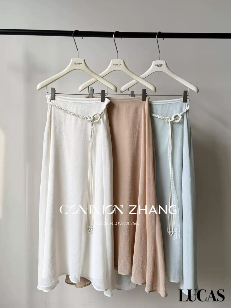 Chân váy dáng xòe cạp chun + belt da tết mặt gỗ_thumbnail_13