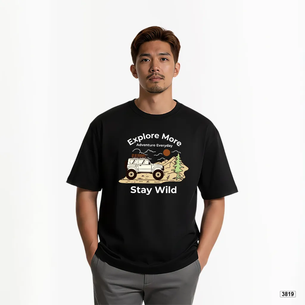 Áo thun nam form rộng thể thao Stay Wild TeePrint 3819_thumbnail_3