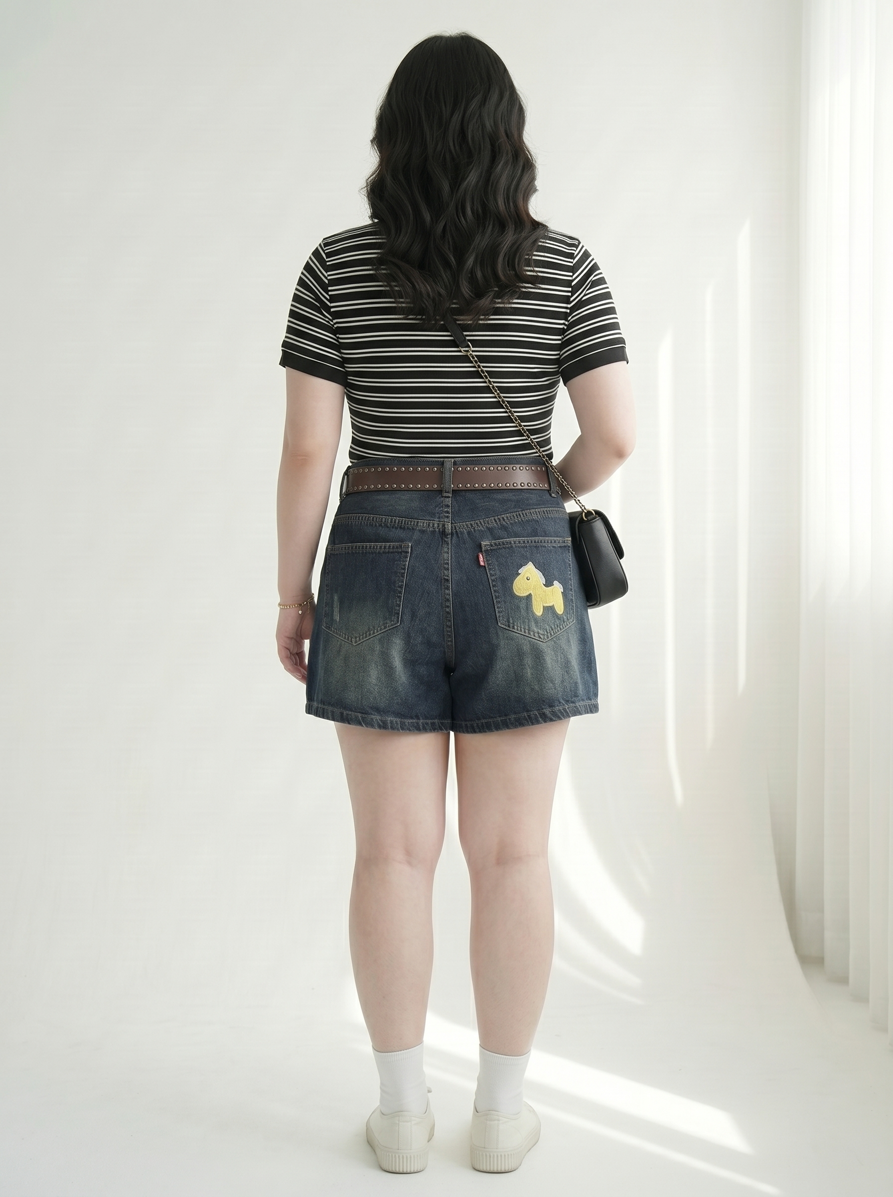 Quần Váy Jean Thêu Cún Bigsize Lưng Cao Gọn Dáng - Xanh Jean - Vừa 55-90kg - T-QVJ2121_thumbnail_2
