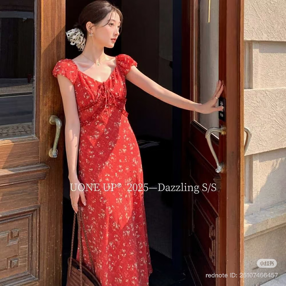 Lucas - Váy chấm bi cổ tim tay hến chun vai chân xòe dáng maxi_thumbnail_15