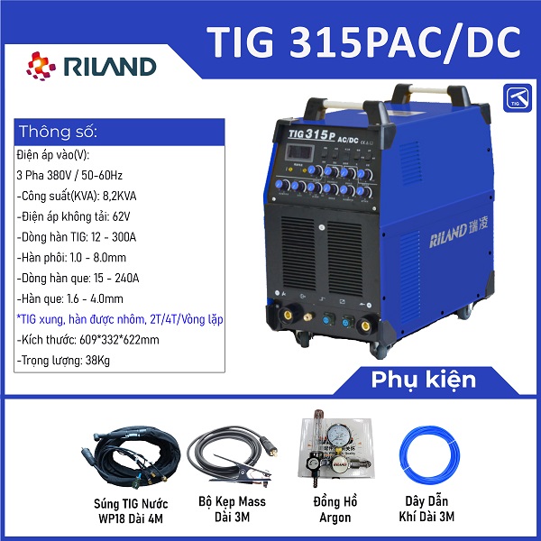 Máy hàn TIG 315PAC/DC- RILAND