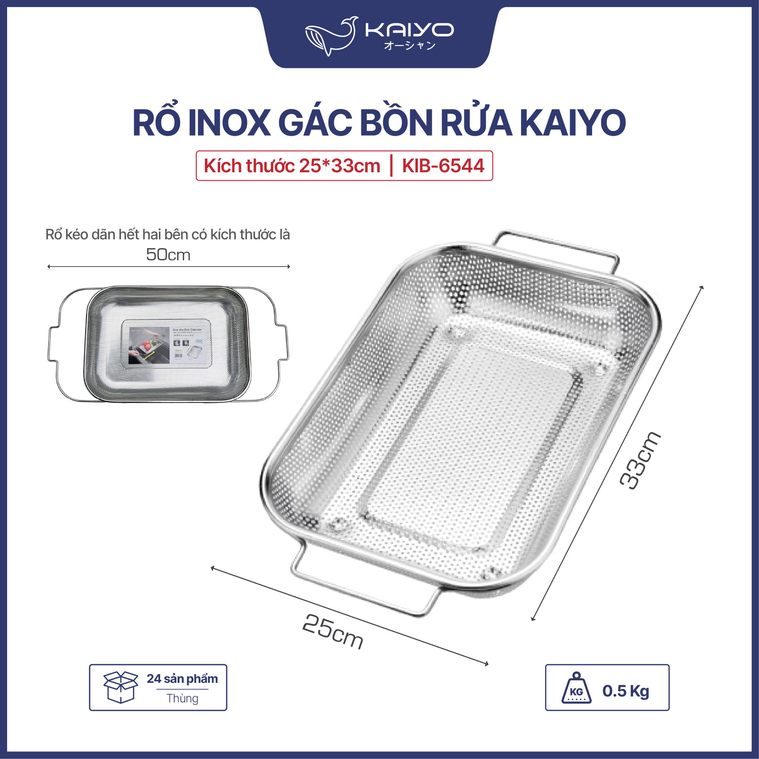 Rổ Inox Gác Bồn Rửa Chén