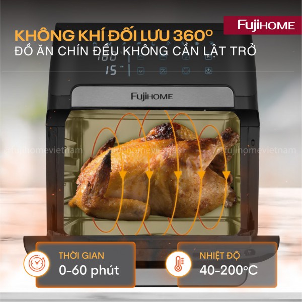 Nồi chiên không dầu Fujihome AA12DB 12Lít -  Dung tích 12L_thumbnail_2