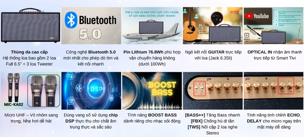 Đánh giá chất lượng loa karaoke xách tay Acnos CS450SRV