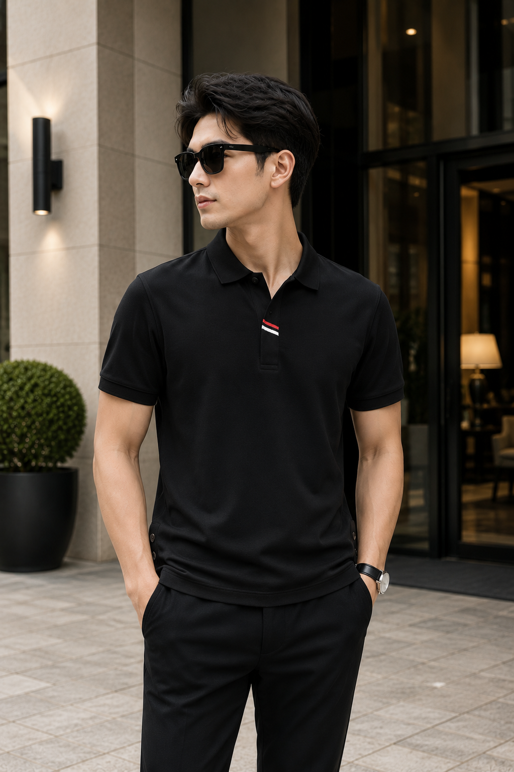 PA7 - Áo Polo Nam Tay Ngắn Cổ Bẻ Đơn Giản, Chất Liệu Không Nhăn, Phù Hợp Đi Làm Và Daily_thumbnail_3