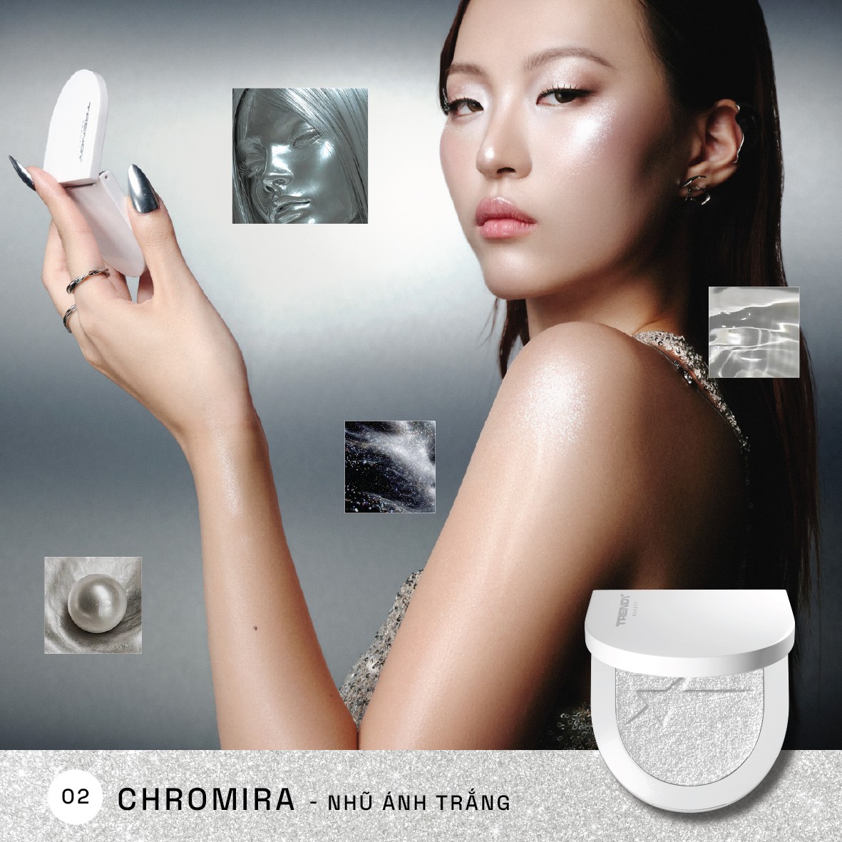 CHROMARISE HOLO HIGHTLIGHTER TRENDY BEAUTY (Màu 02 Chromira)