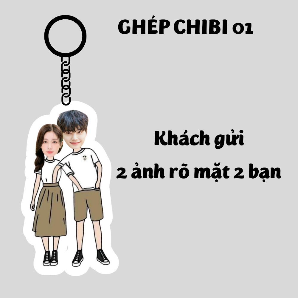 Móc khóa Mica - in ảnh cut render TÁCH NỀN, GHÉP CHIBI_thumbnail_1