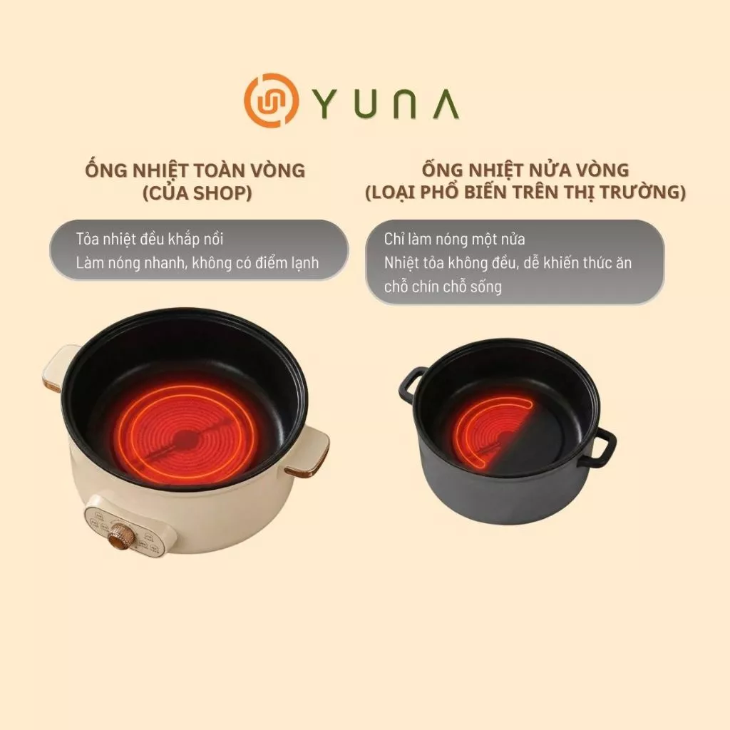 Nồi Lẩu Điện Đa Năng Dung Tích Lớn 1 Ngăn - 2 Ngăn, Ăn Gia Đình , Vách Ngăn Điều Khiển Nhiệt Độ Kép_thumbnail_5