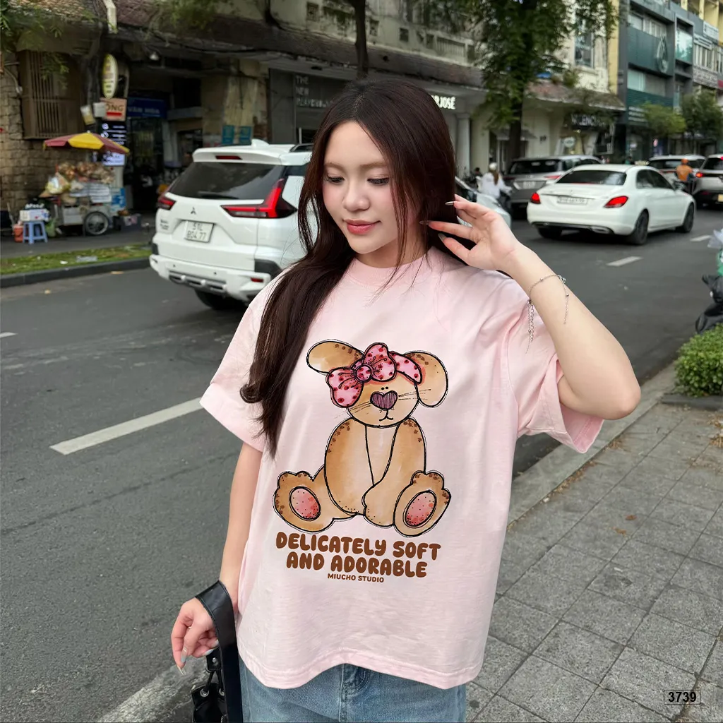 Áo thun nữ form boxy mùa hè chất thoáng mát phong cách dễ thương Miucho 3739_thumbnail_3