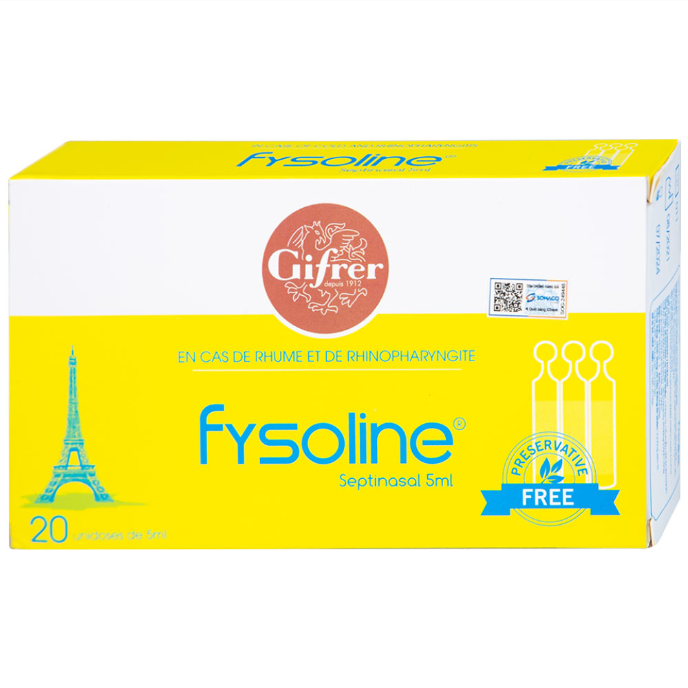 Hộp muối vàng FYSOLINE 0m+ (20 ỐNG)