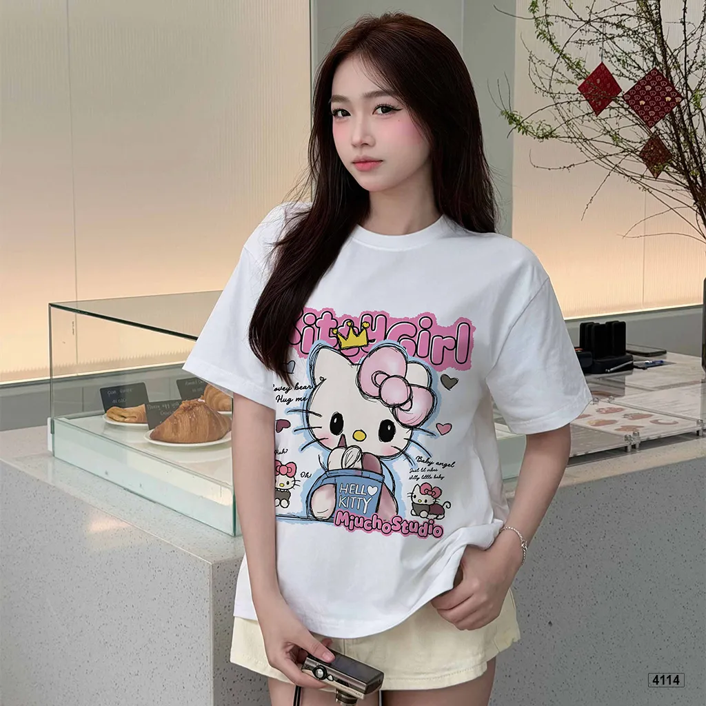 Áo thun nữ form boxy Kittie Girl Miucho 4114_thumbnail_6
