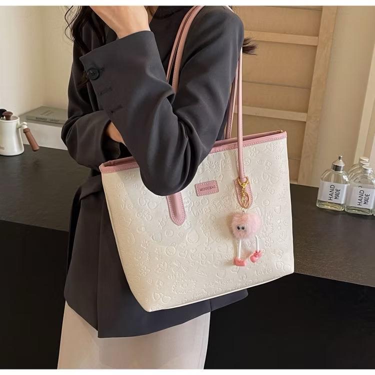 [Tặng Charm] Túi Xách Nữ Tote Cunbag Nổi Hoa Văn Phong Cách Hàn Quốc  CUN848