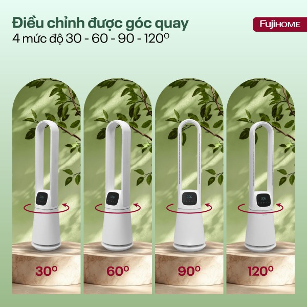 Quạt không cánh lọc không khí khử khuẩn Anion+ UV, kết nối WIFI Fujihome BF065-B/W_thumbnail_7