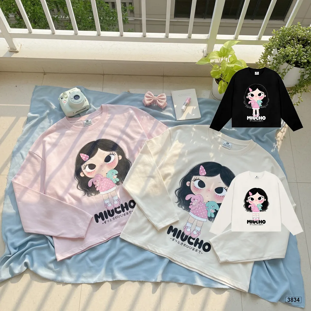 Áo thun boxy tay dài Baby Girl raglan mix màu Miucho 3834_thumbnail_7