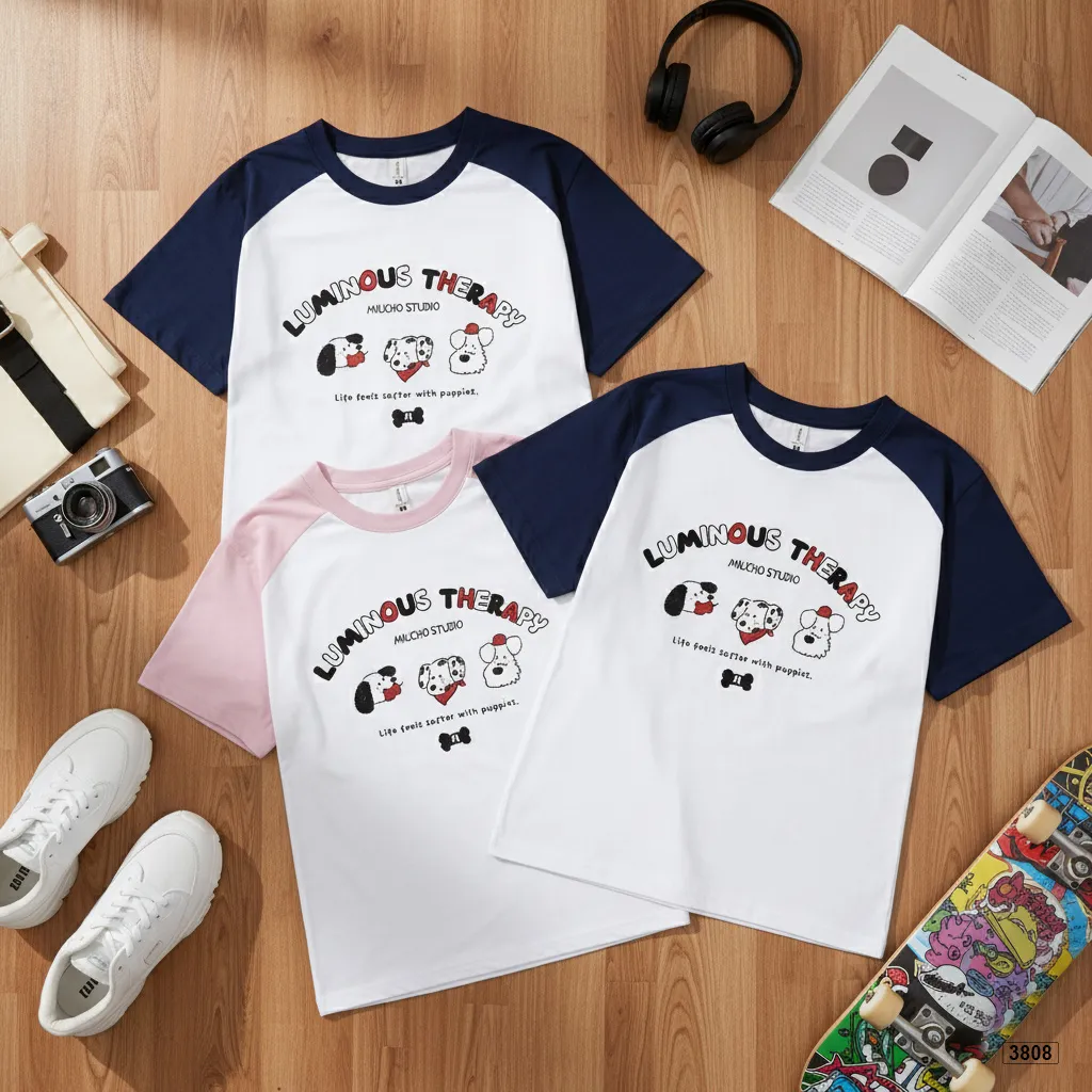 Áo thun babytee raglan hình cún cute phong cách Hàn Quốc đáng yêu Miucho 3808_thumbnail_7
