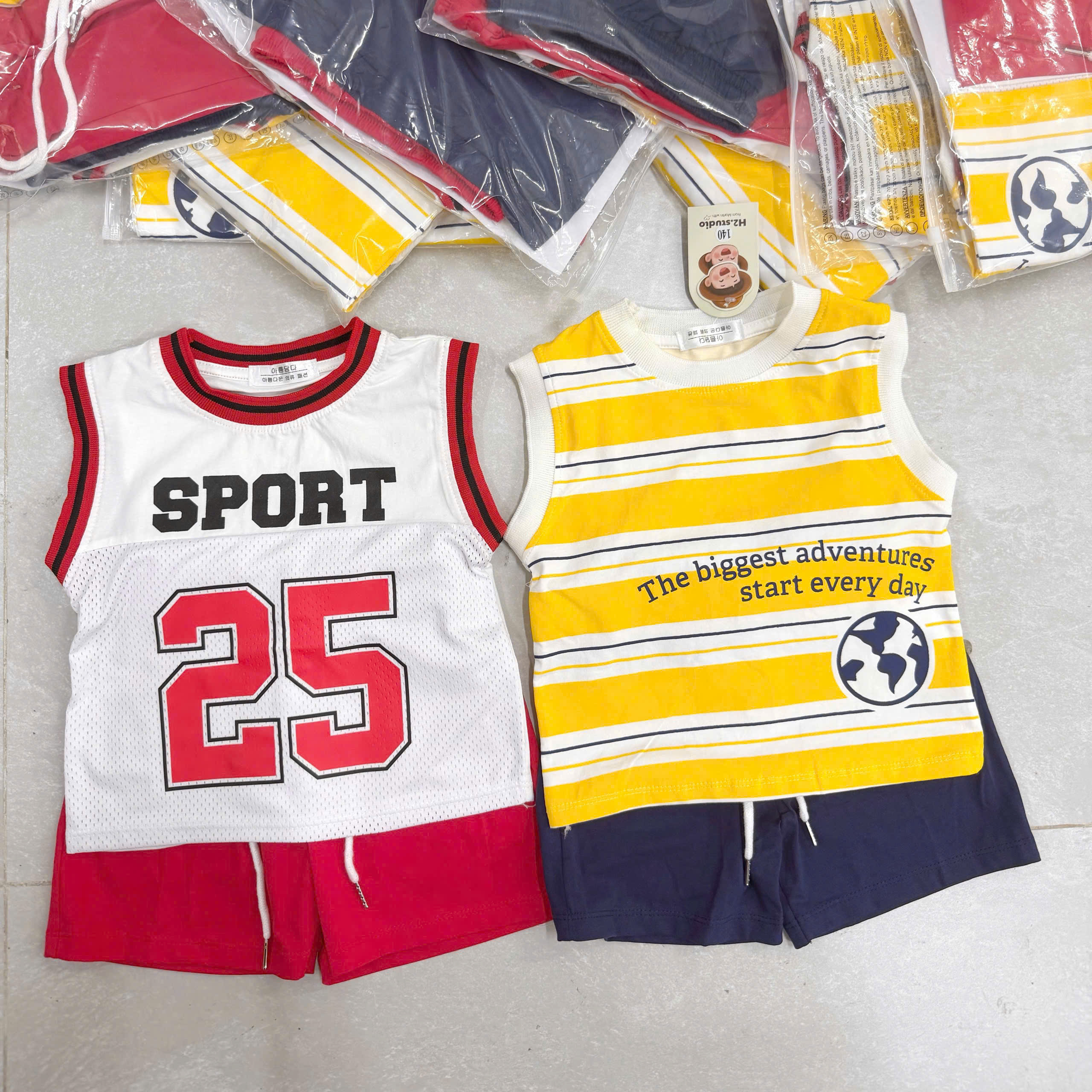 B95 SET 2 BỘ BA LỖ SỌC VÀNG TO- A100.365