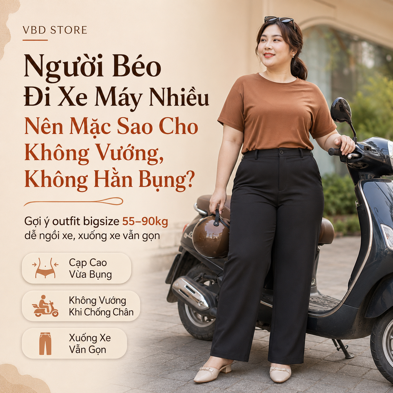 Người Béo Đi Xe Máy Nên Mặc Gì Cho Gọn?