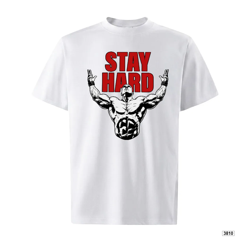 Áo thun nam form rộng style thể thao Stay Hard TeePrint 3810_thumbnail_6