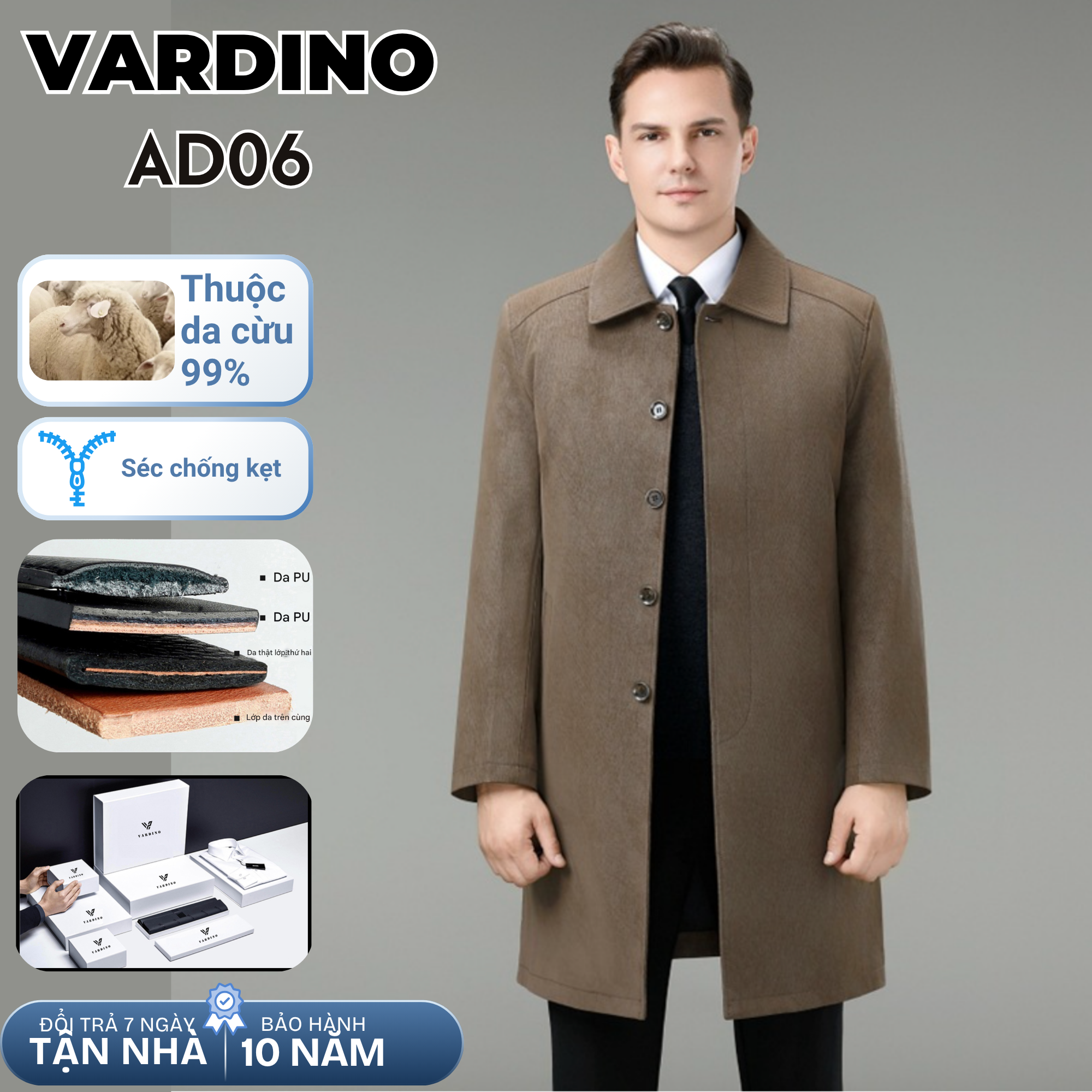 Áo da nam dáng dài giấu cúc có lót tháo rời Vardino AD05-AD06_thumbnail_5