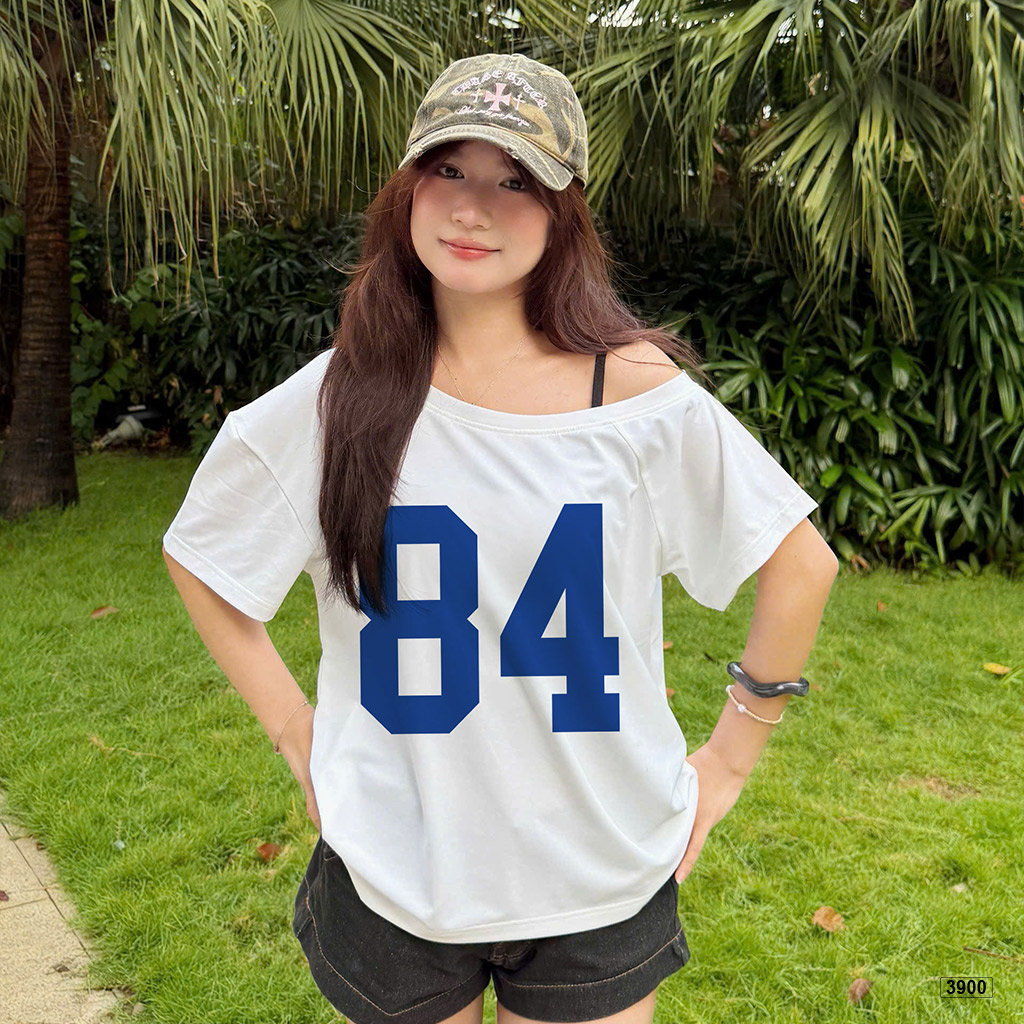 Áo thun nữ lệch vai form rộng streetwear Miucho 3900_thumbnail_3