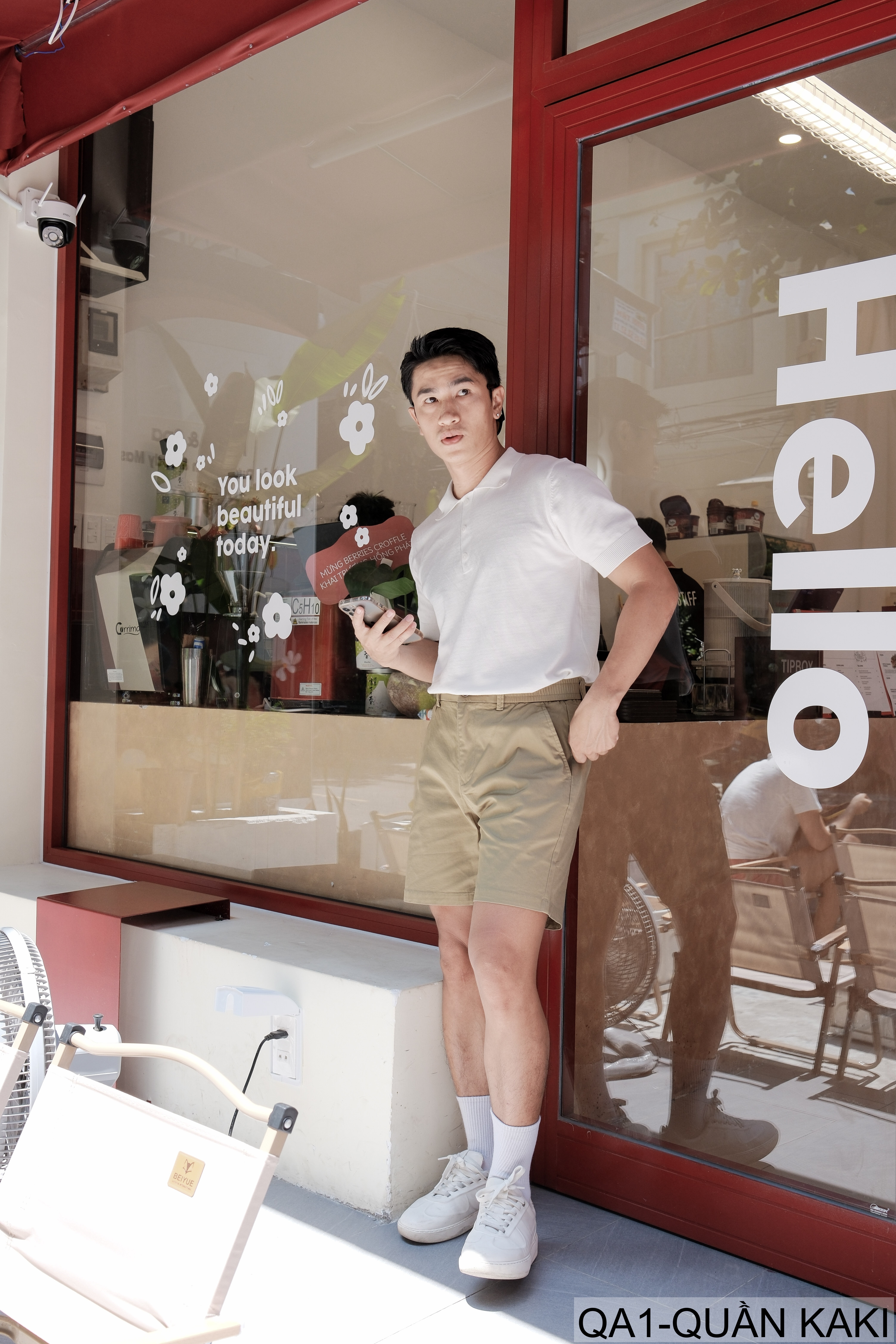 QA1 - Quần short nam ống rộng co giãn, chất cotton thoáng mát, phong cách Nhật Bản mùa hè_thumbnail_15