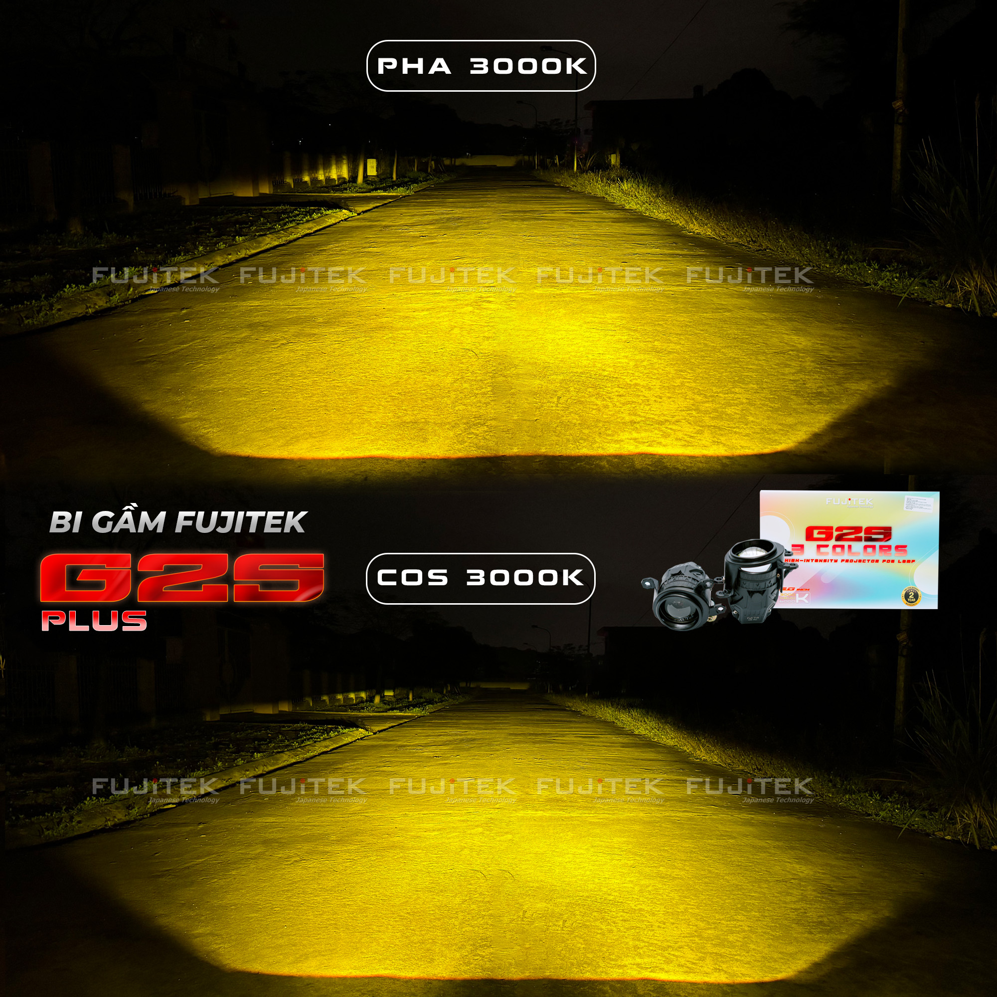 Fujitek G2S Plus Bi gầm Led 2 inch 3 chế độ màu kích cỡ nhỏ _thumbnail_4