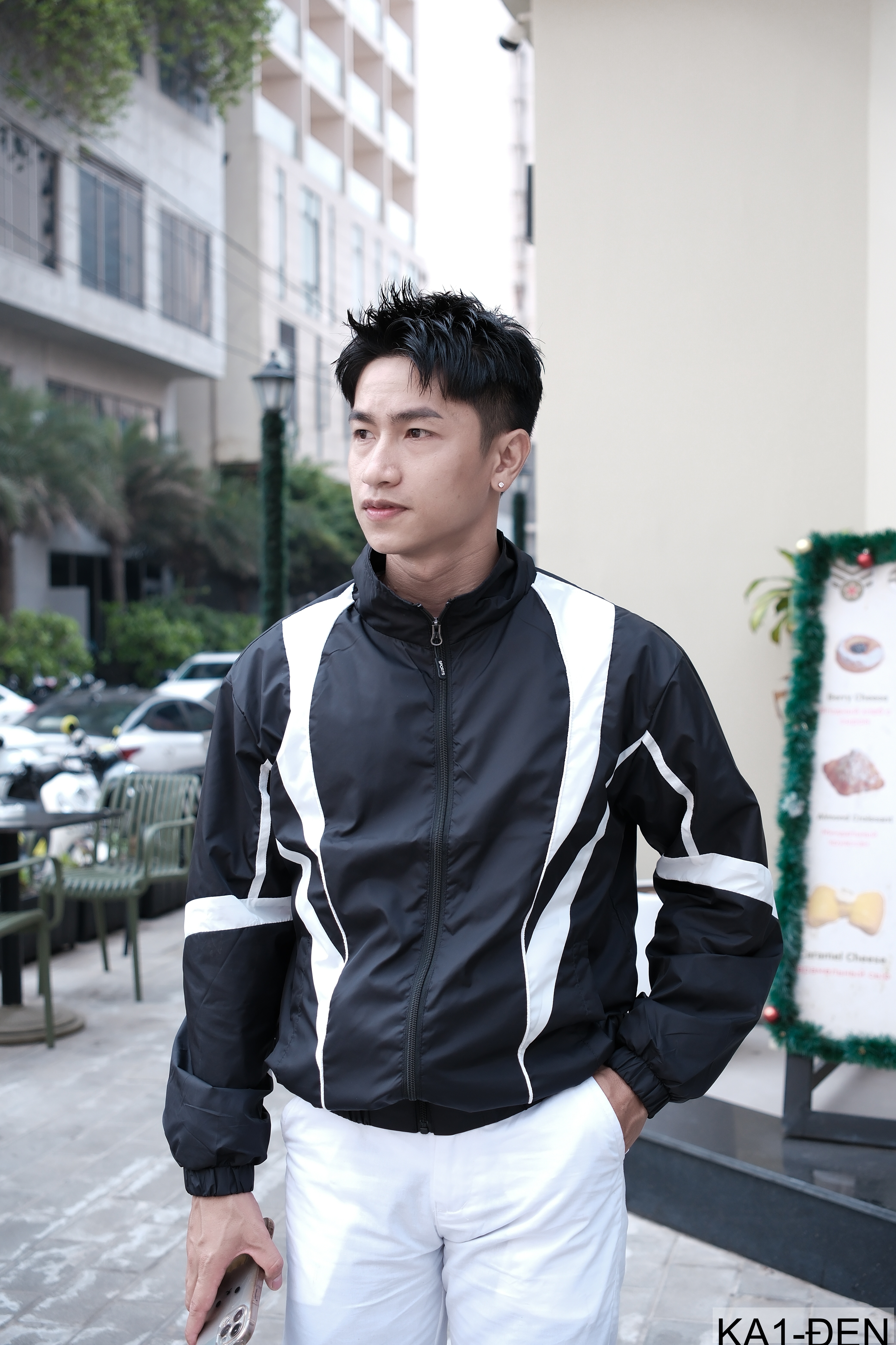 KA1 - Áo khoác nam thể thao phong cách Hàn Quốc, màu xanh đen, thiết kế năng động_thumbnail_3