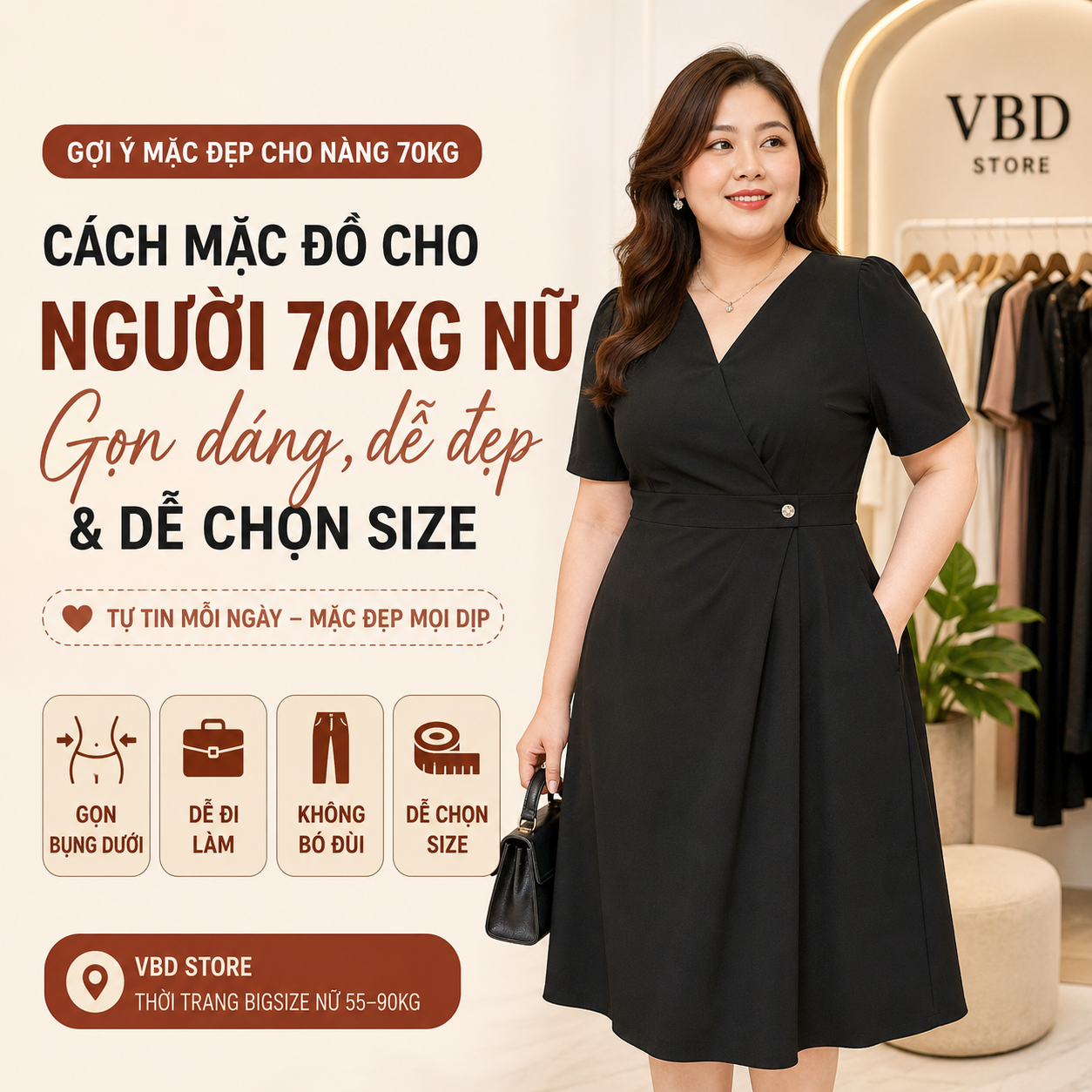 Cách Mặc Đồ Cho Người 70kg Nữ Gọn Dáng, Dễ Đẹp | VBD