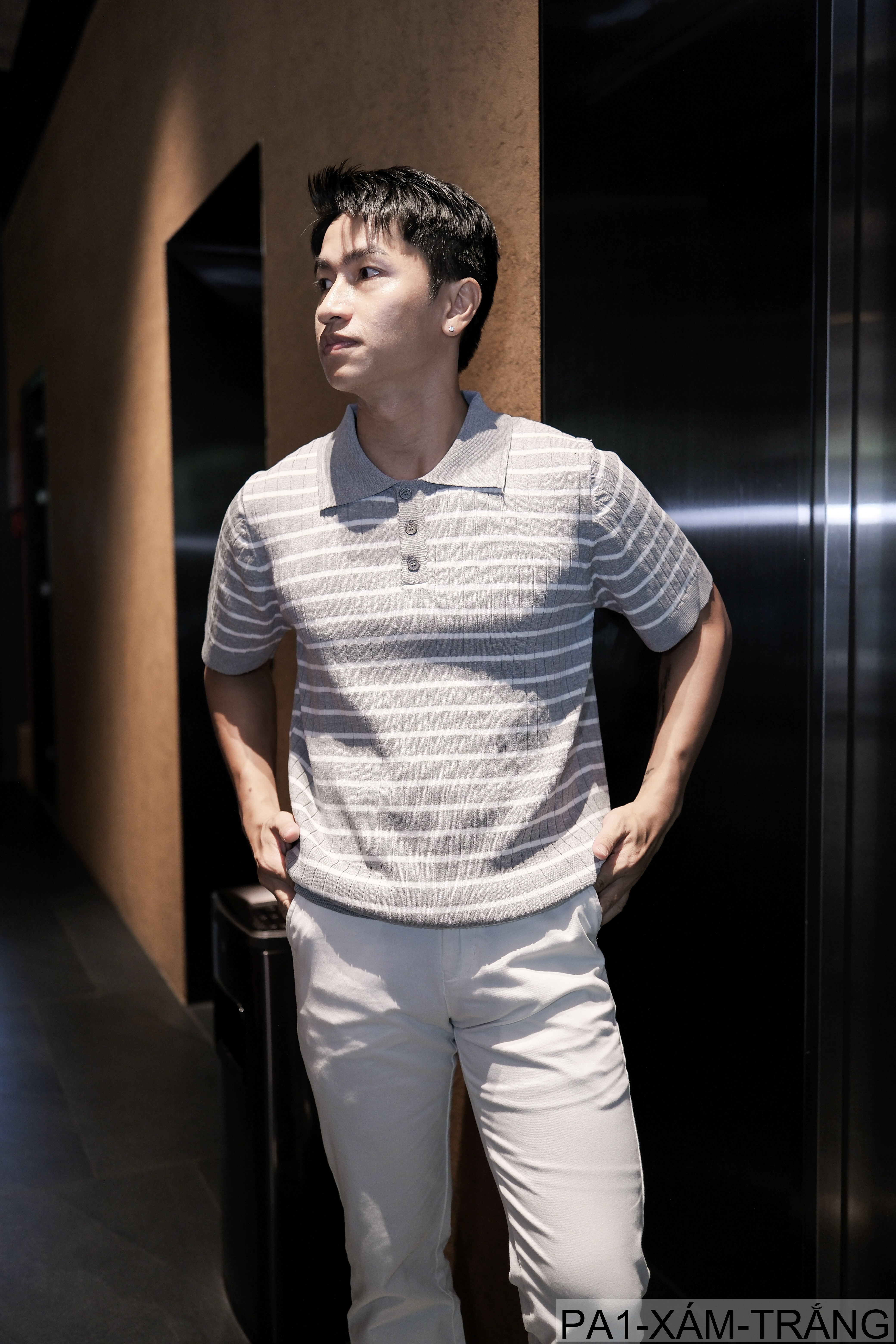 PA1 - Áo Polo Nam Kẻ Sọc Dáng Rộng Phong Cách Hàn Quốc Mùa Hè_thumbnail_24