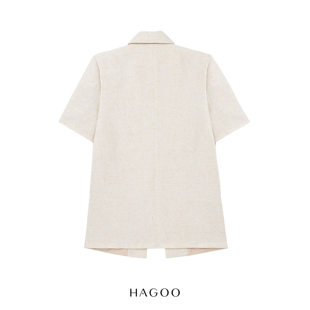 Blazer linen cộc tay HAGOO_thumbnail_4