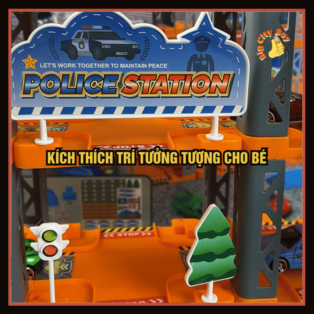 Bãi Đỗ Xe Gara Ô Tô 4 Tầng Cho Bé Kèm 4 Xe Cầu Trượt Đường Đua Phát Triển Tư Duy Sáng Tạo Đồ Chơi BigcityBuy 335BDX_thumbnail_6