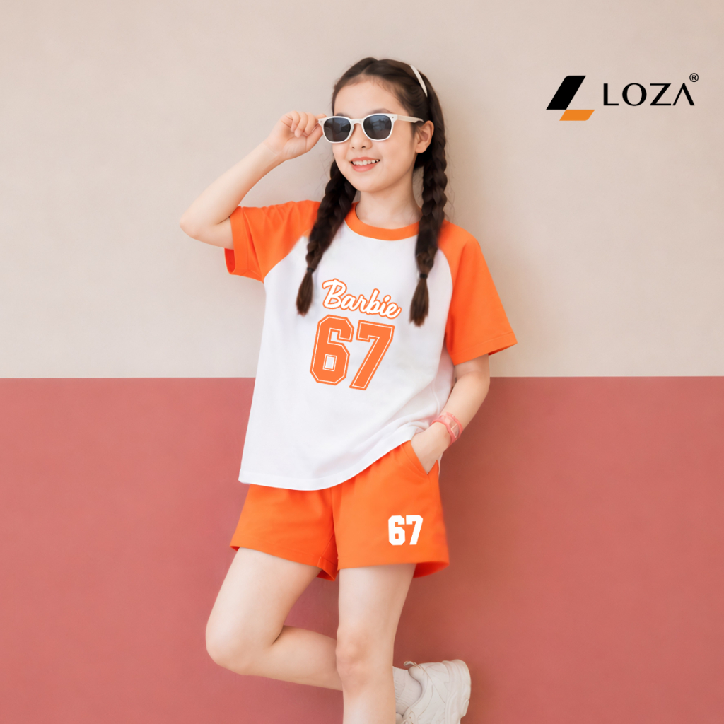 Set bộ phối màu bé gái hình Barbie 67 - Loza Kids FB689_thumbnail_3
