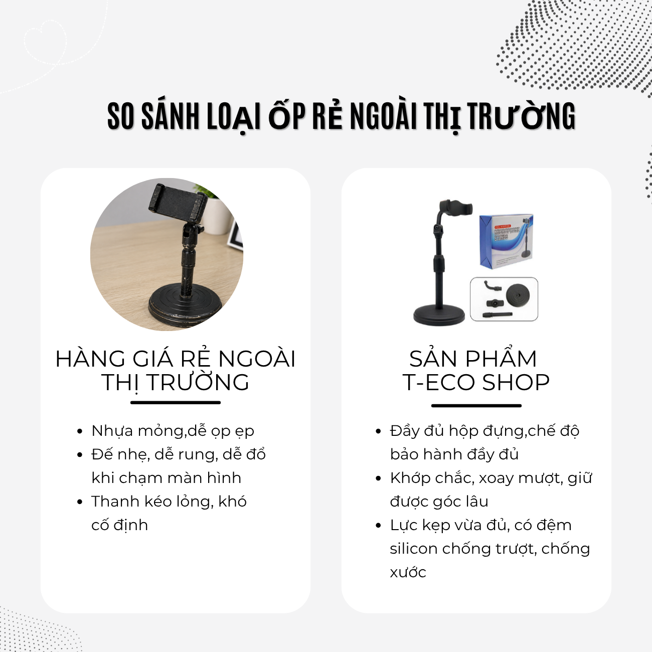 T-ECO SHOP | Giá Đỡ Điện Thoại Để Bàn Chân Đế Điều Chỉnh Góc Độ Chất Liệu ABS_thumbnail_7