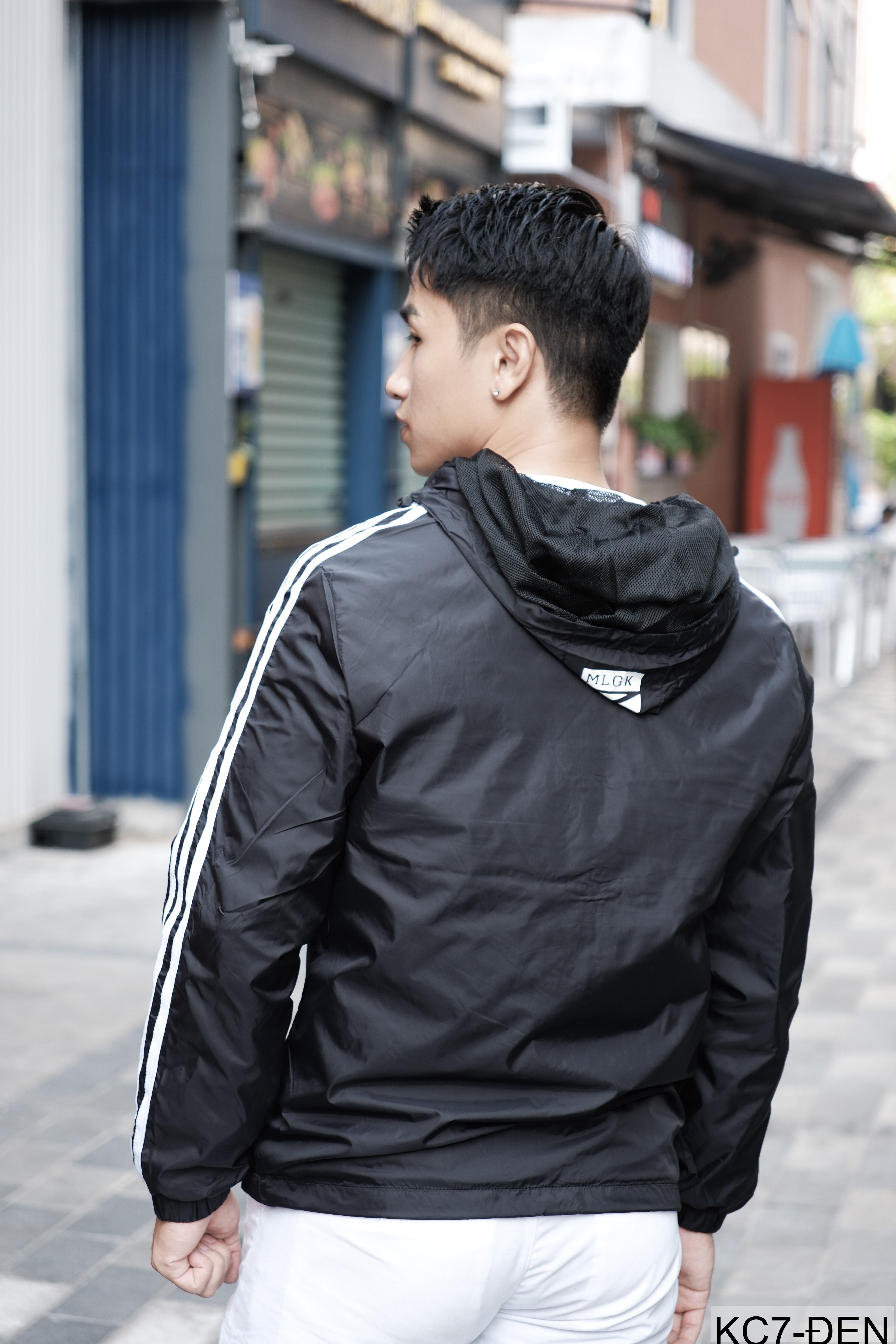 KC7 - Áo khoác nam thể thao oversize tay dài có mũ, chất liệu polyester thoáng mát, 3 màu xanh dương, đen, xanh đậm_thumbnail_2