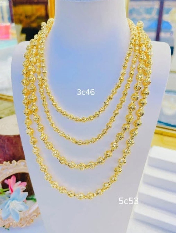 Dây Chuyền Bi Vàng Trơn