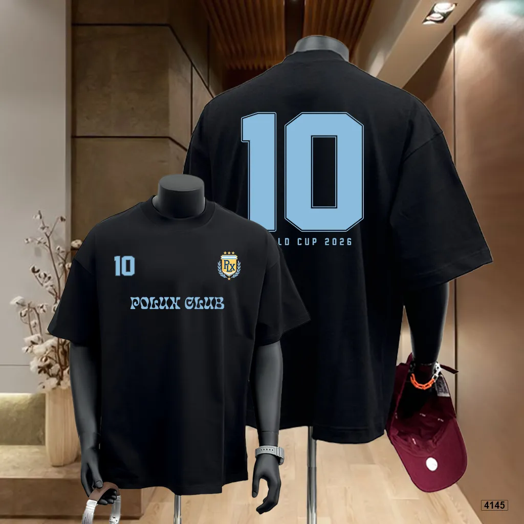 Áo thun nam form rộng phong cách varsity số 10 cổ điển Polux Club 4145_thumbnail_3