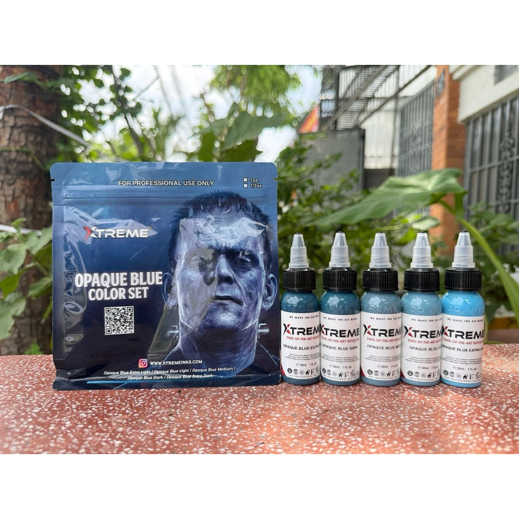 Opaque Blue Color Set - XTREME INK (1oz) - Made in USA - Hàng mới về (HSD: 2029)