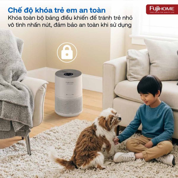 Máy lọc không khí thông minh Fujihome AP5Compact có kết nối điều khiển quả Wifi_thumbnail_7
